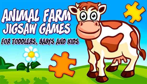 动物拼图游戏：适合幼儿、婴儿和儿童（Animal Farm Jigsaw Games for Toddlers, Babys and Kids） 游戏封面