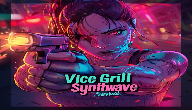 副烤架：合成波生存（Vice Grill: Synthwave Survival） 游戏封面