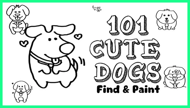 101只可爱狗狗：寻找与涂色（101 Cute Dogs: Find & Paint） 游戏封面