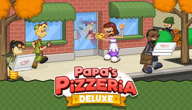 老爹披萨店豪华版（Papa's Pizzeria Deluxe） 游戏封面