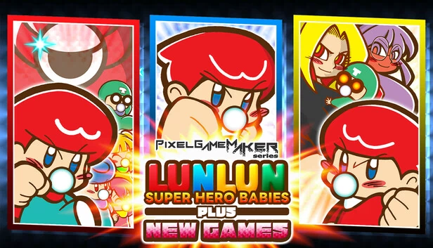 像素游戏制作器系列 LUNLUN 超级英雄宝贝 PLUS 新游戏（Pixel Game Maker Series LUNLUN SUPER HERO BABIES PLUS NEWGAMES） 游戏封面