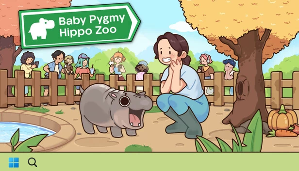 侏儒河马宝宝动物园（Baby Pygmy Hippo Zoo） 游戏封面
