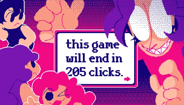 这款游戏将在205次点击后结束。（this game will end in 205 clicks.） 游戏封面