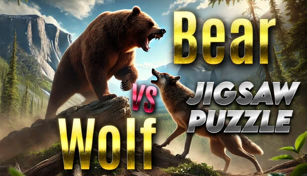 熊与狼拼图（Bear vs. Wolf Jigsaw Puzzle） 游戏封面