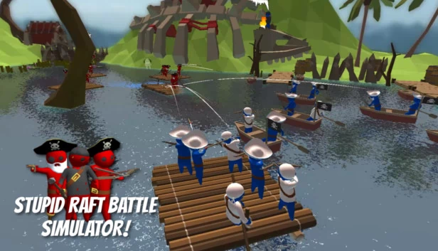 愚蠢的木筏战斗模拟器（Stupid Raft Battle Simulator） 游戏封面