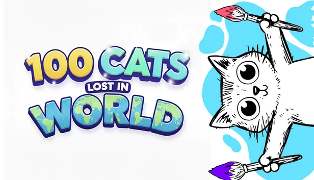 100只迷失世界的猫咪 寻找与涂色（100 Cats Lost In World Find & Color） 游戏封面