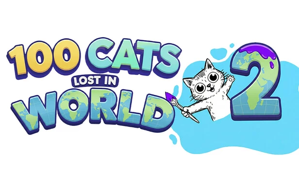 100只猫迷失世界2：寻找与涂色（100 Cats Lost In World 2 Find & Color） 游戏封面