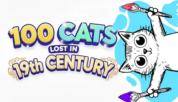 100只猫迷失在19世纪 寻找与涂色（100 Cats Lost in the 19th Century Find & Color） 游戏封面