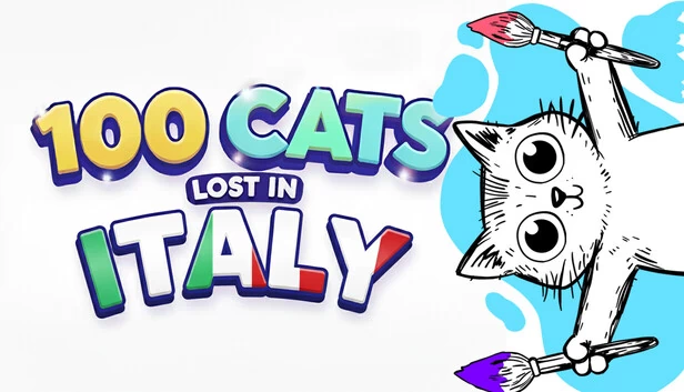 100只猫咪迷失意大利 寻找与涂色（100 Cats Lost in Italy Find & Color） 游戏封面