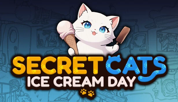 神秘猫咪 - 冰淇淋日（Secret Cats - Ice Cream Day） 游戏封面
