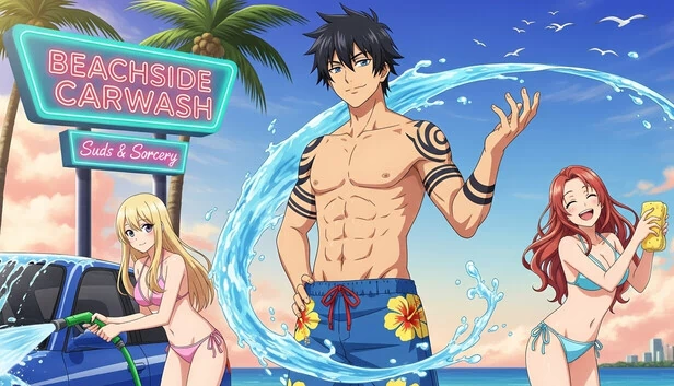 海滨洗车店：泡沫与魔法（Beachside Carwash: Suds & Sorcery） 游戏封面