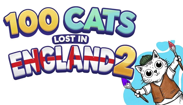 100只猫迷失在英国2 寻找与涂色（100 Cats Lost In England 2 Find & Color） 游戏封面