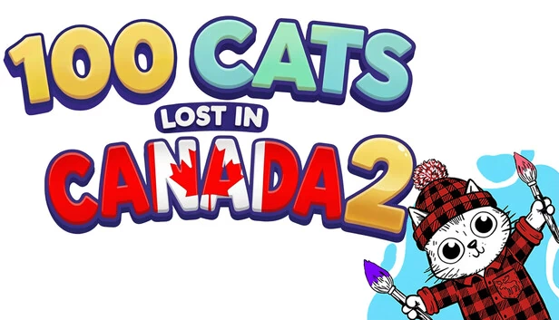 100只猫咪迷失加拿大2 寻找与涂色（100 Cats Lost in Canada 2 Find & Color） 游戏封面