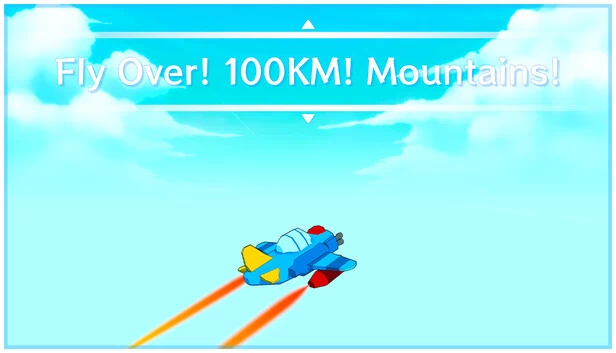 飞越！100公里！山脉！（Fly Over! 100KM! Mountains!） 游戏封面