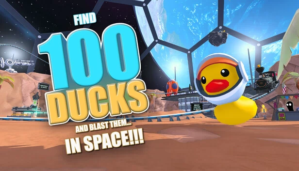 寻找100只鸭子并在太空中消灭它们！！！（Find 100 Ducks and Blast Them...IN SPACE!!!） 游戏封面
