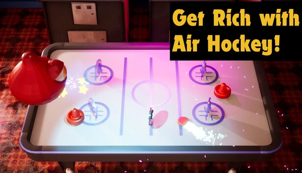 空气曲棍球致富！——每次击打赚取更多金币。——（Get Rich with Air Hockey! — Earn more coins with each hit. —） 游戏封面