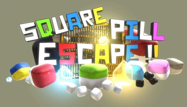 方块药丸逃脱！！（SQUARE PILL ESCAPE !!） 游戏封面
