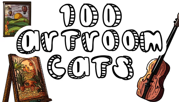 100 间艺术室猫咪（100 Artroom Cats） 游戏封面
