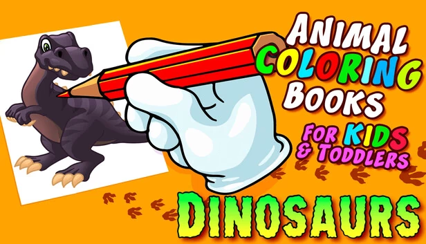 儿童与幼儿动物涂色书 - 恐龙（Animal Coloring Books for Kids & Toddlers - Dinosaurs） 游戏封面