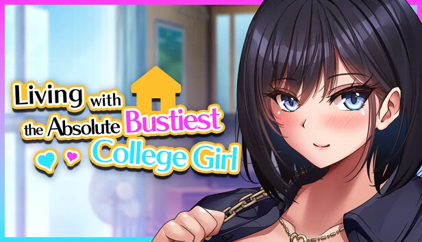 和身材最丰满的绝对女大学生同居！（Living with the Absolute Bustiest College Girl!） 游戏封面