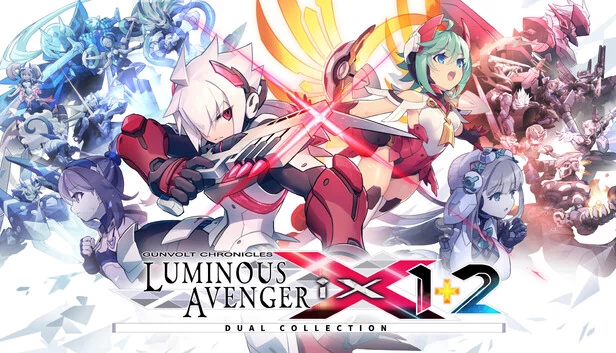 苍蓝雷霆：刚伏特 1+2 双合集（Gunvolt Chronicles: Luminous Avenger iX 1+2 Dual Collection） 游戏封面