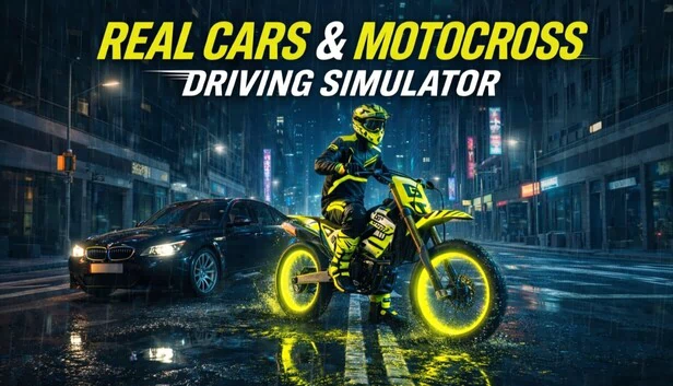 真实汽车与越野摩托车驾驶模拟器（Real Cars & Motocross Driving Simulator） 游戏封面