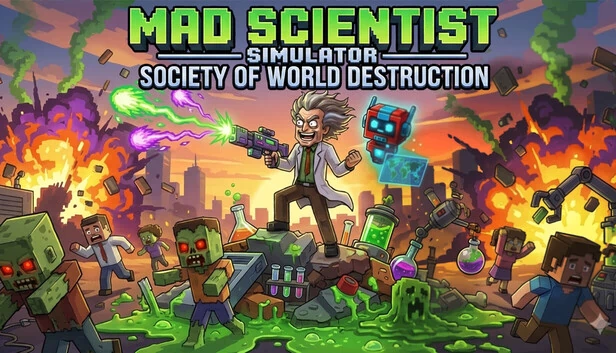 疯狂科学家模拟器 – 世界毁灭协会（Mad Scientist Simulator – Society of World Destruction） 游戏封面
