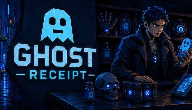 幽灵收据：赛博朋克当铺模拟器（Ghost Receipt - A Cyberpunk Pawnshop Simulator） 游戏封面