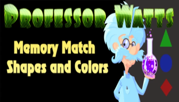 瓦茨教授记忆配对：形状与颜色（Professor Watts Memory Match: Shapes And Colors） 游戏封面