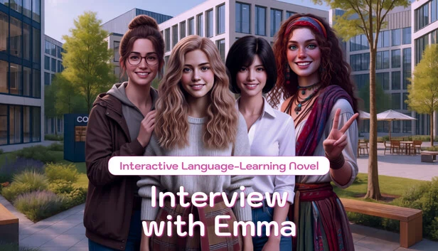 互动语言学习小说：与艾玛的访谈（Interactive Language-Learning Novel: Interview with Emma） 游戏封面