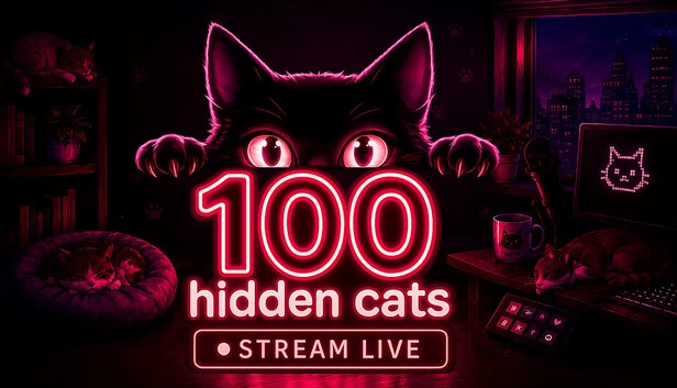100只隐藏猫咪 直播（100 Hidden Cats Stream Live） 游戏封面