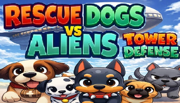 救援狗狗大战外星人塔防（Rescue Dogs vs Aliens Tower Defense） 游戏封面