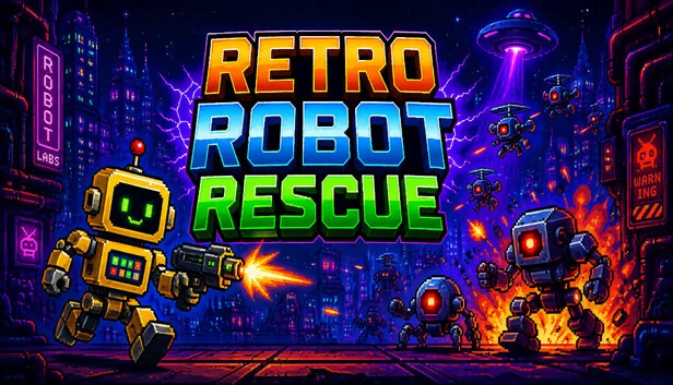 复古机器人救援（Retro Robot Rescue） 游戏封面