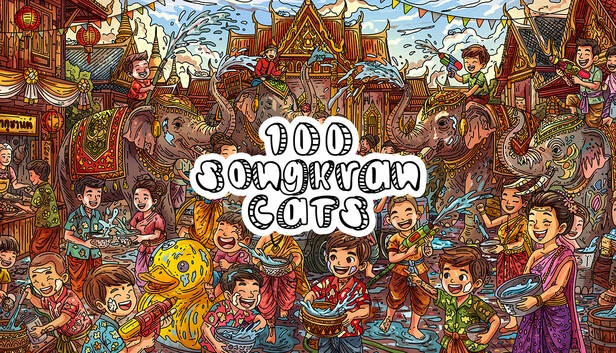 100只泼水节猫咪（100 Songkran Cats） 游戏封面