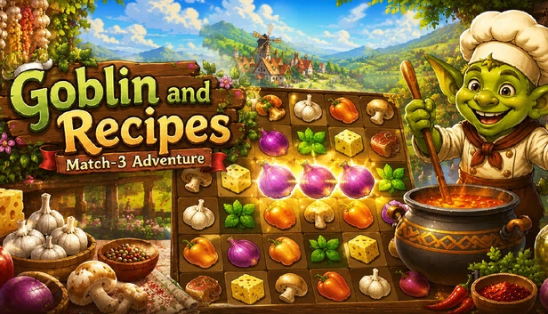 哥布林与食谱：三消冒险（Goblin and Recipes: Match-3 Adventure） 游戏封面