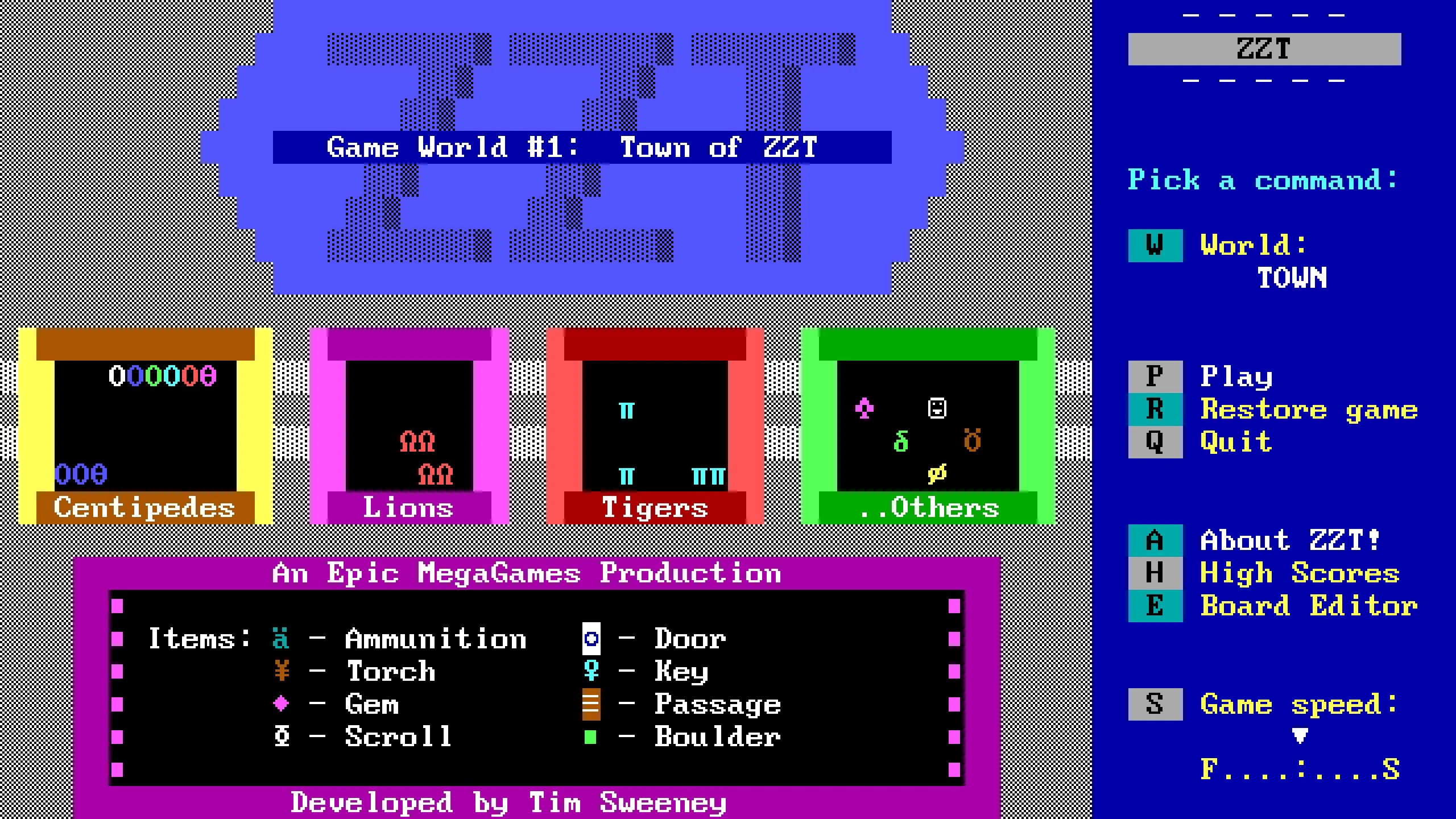 ZZT! 游戏封面