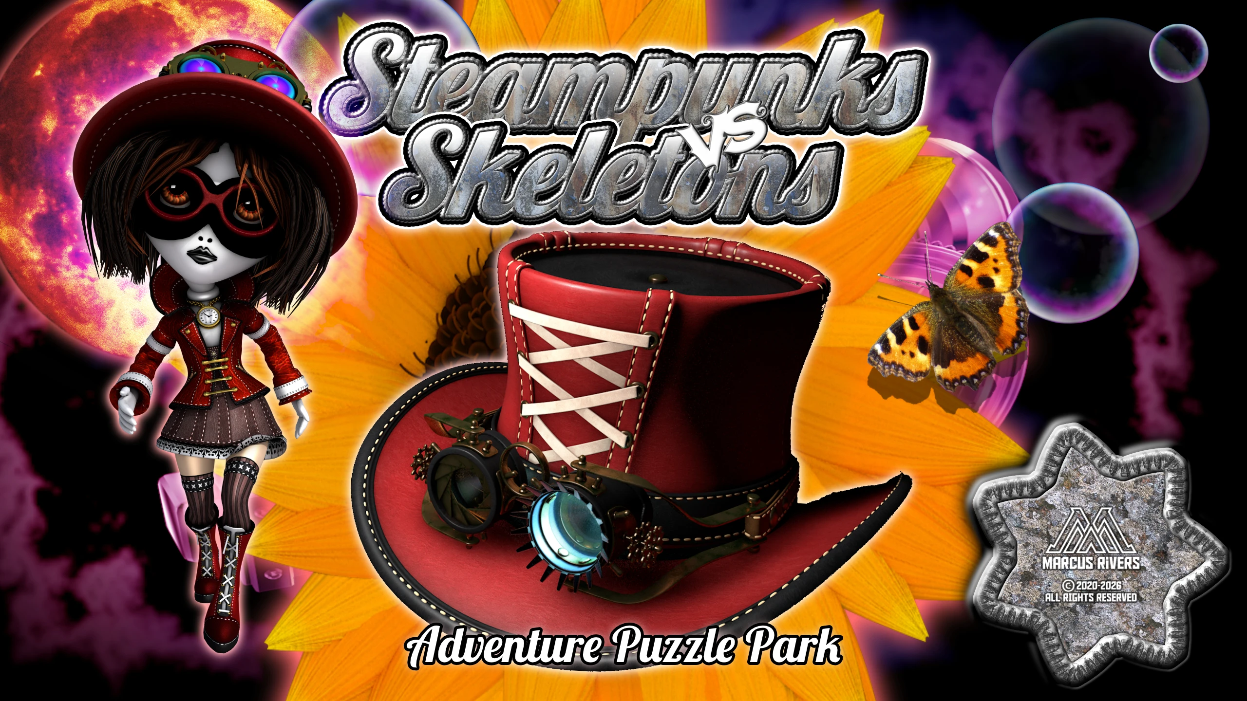 蒸汽朋克大战骷髅:冒险解谜乐园(Steampunks Vs Skeletons: Adventure Puzzle Park) 游戏封面