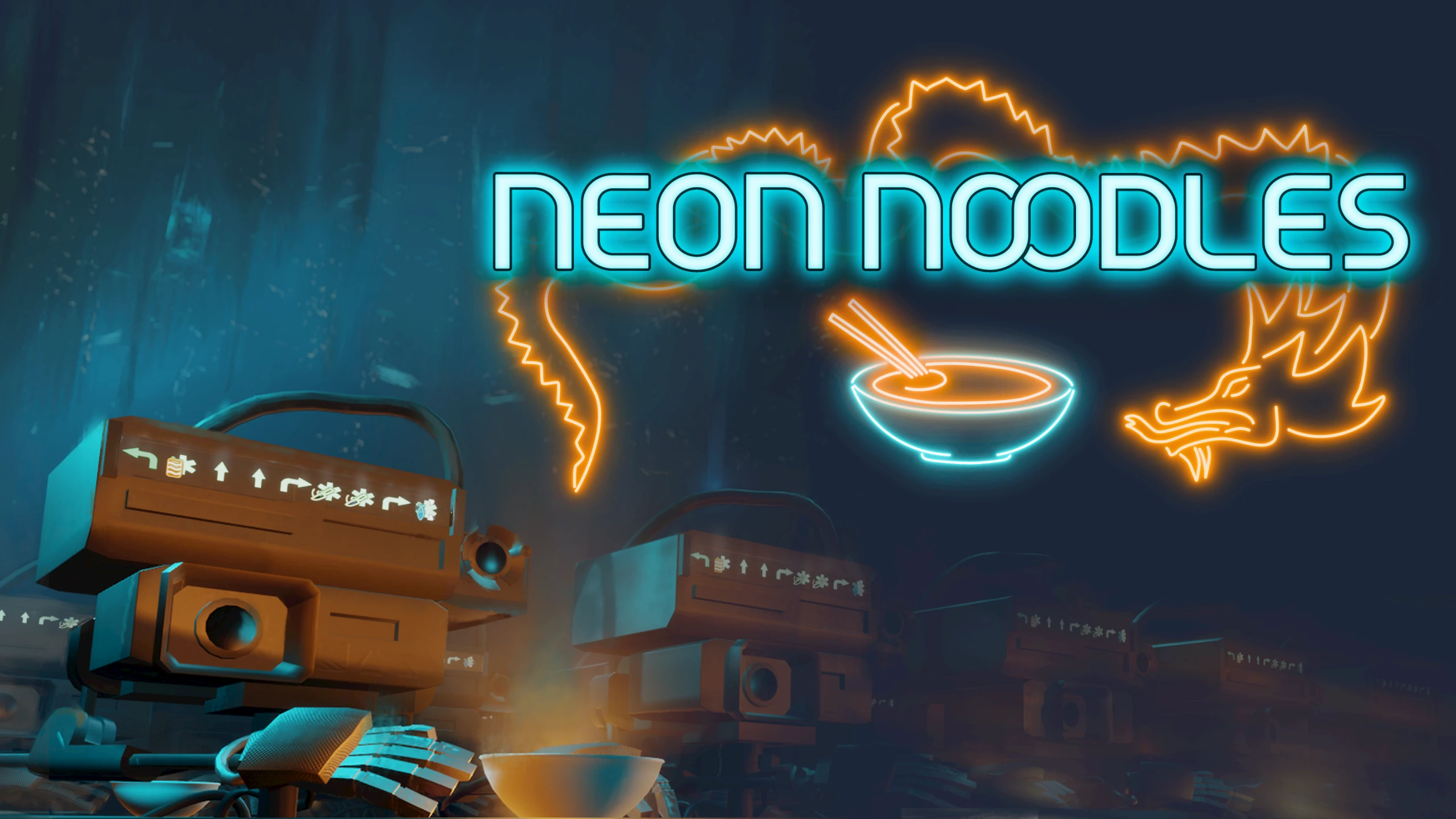 霓虹面条 - 赛博朋克厨房自动化（Neon Noodles - Cyberpunk Kitchen Automation） 游戏封面