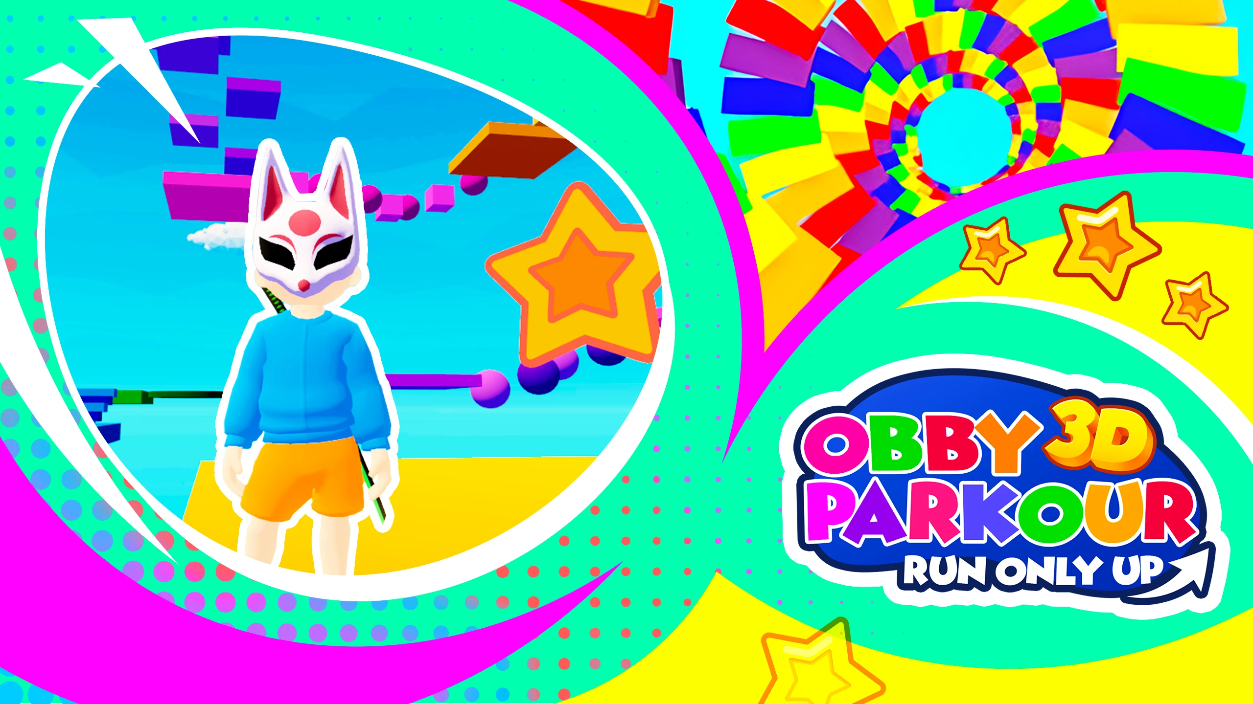 Obby Parkour 3D: Run Only Up 游戏封面