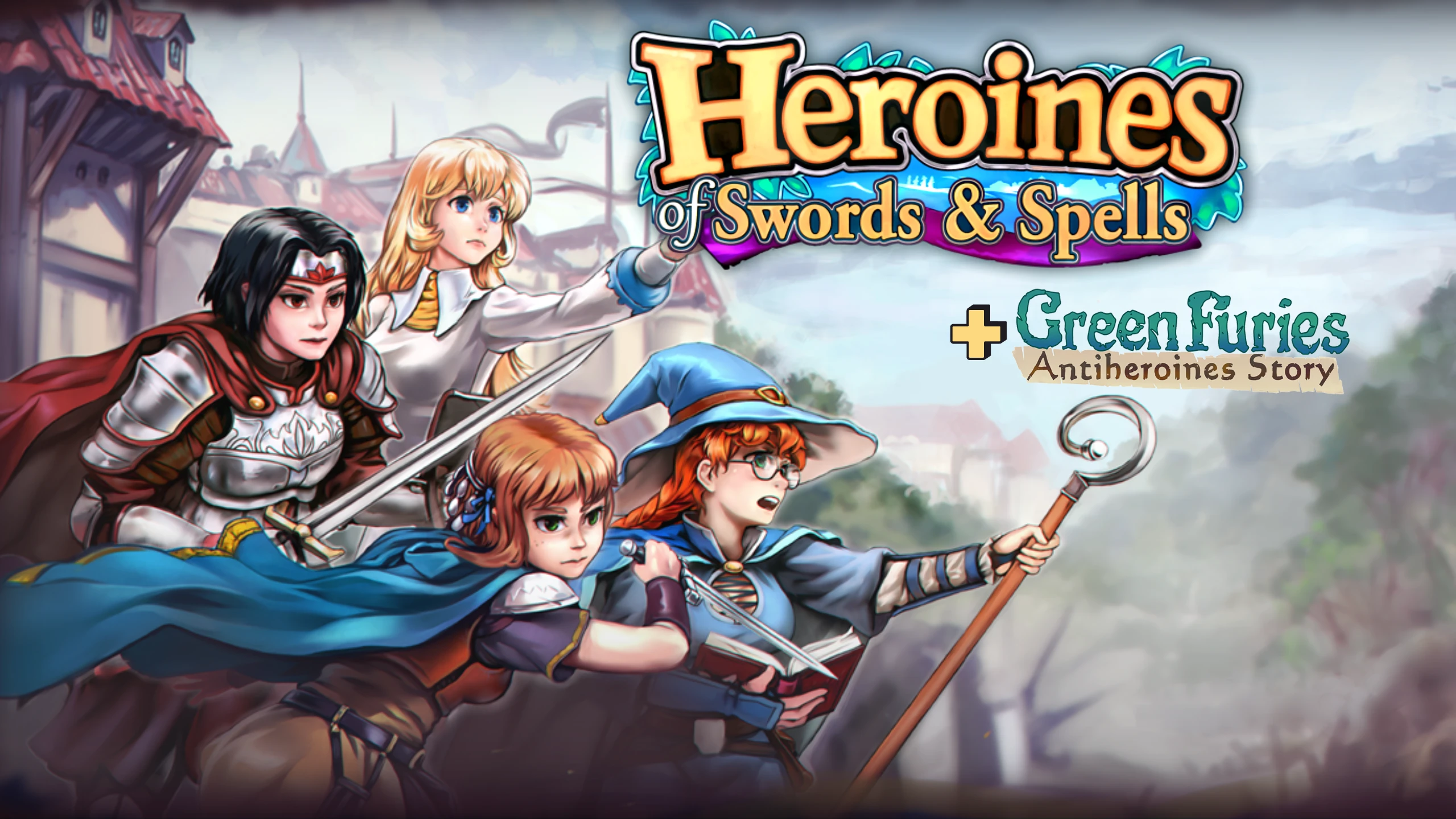 剑与魔法的女英雄 + 绿色狂怒 DLC（Heroines of Swords & Spells + Green Furies DLC） 游戏封面