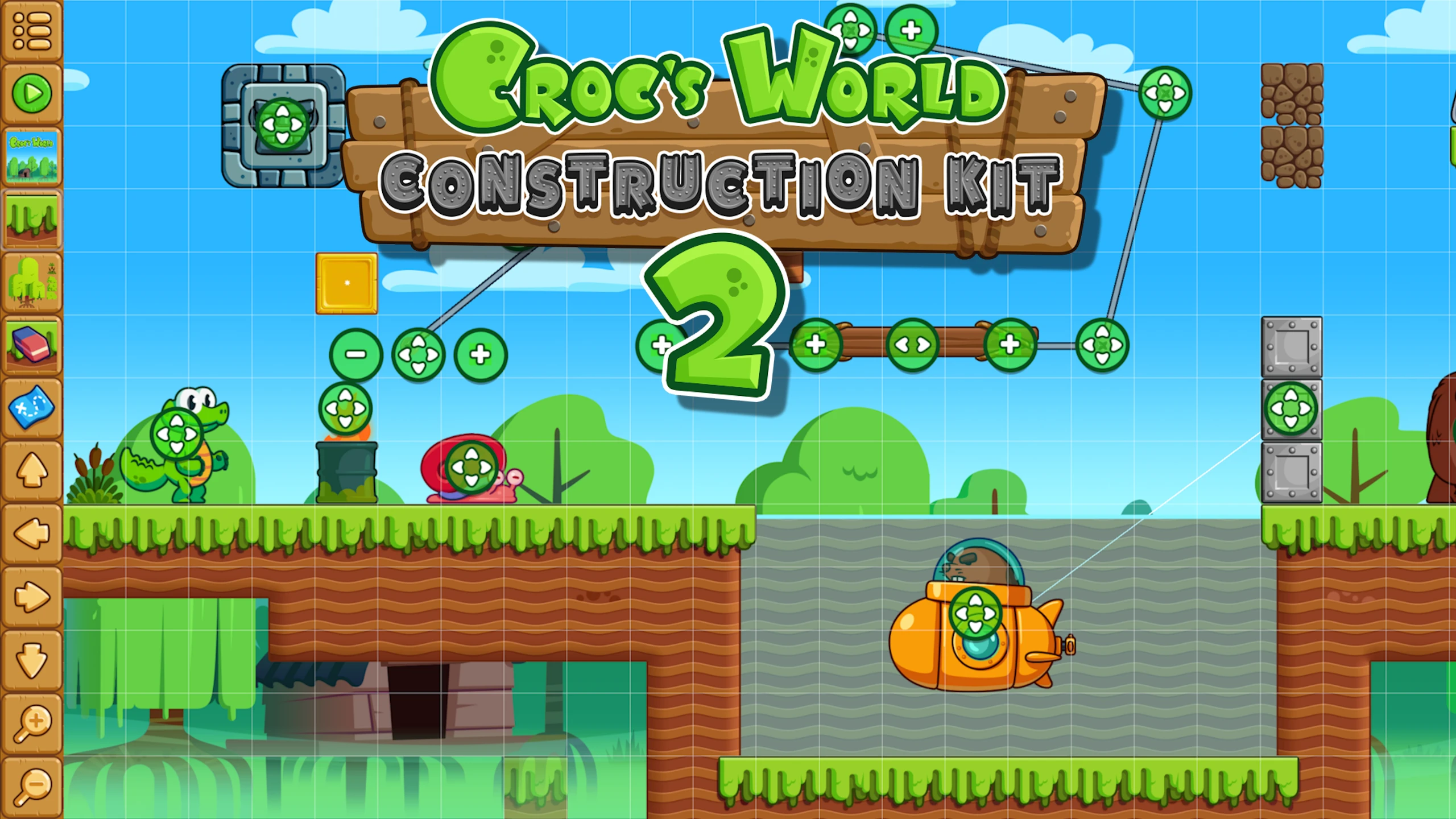 鳄鱼的世界建造套件2（Croc's World Construction Kit 2） 游戏封面