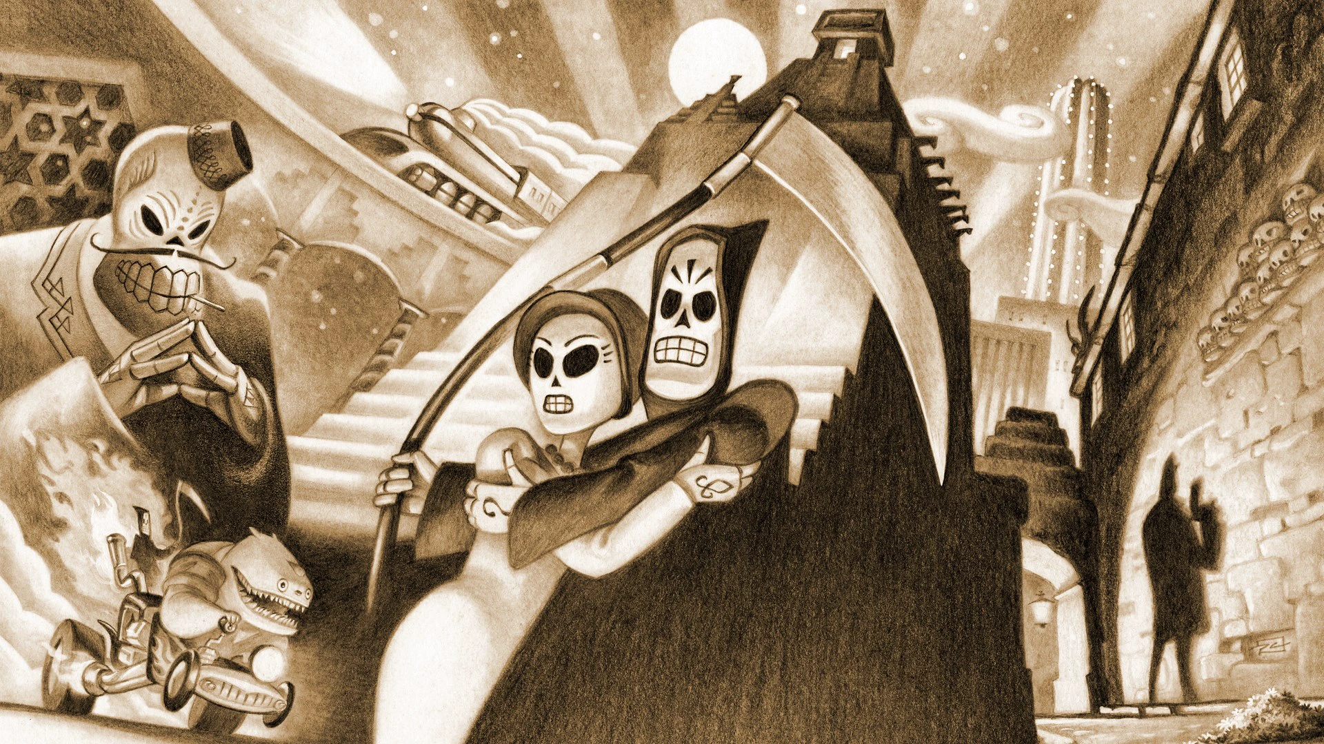 冥界狂想曲 重制版（Grim Fandango Remastered） 游戏封面