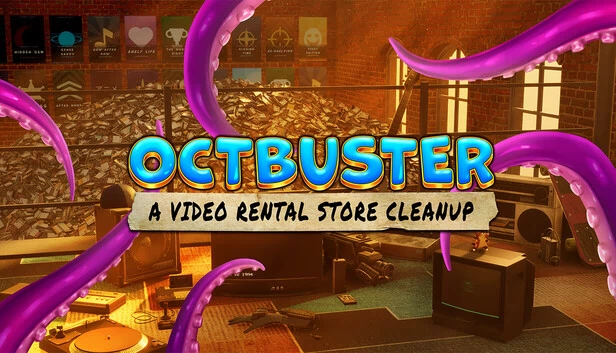 章鱼破坏者：录像带租赁店清理（Octbuster: Video Rental Store Cleanup） 游戏封面