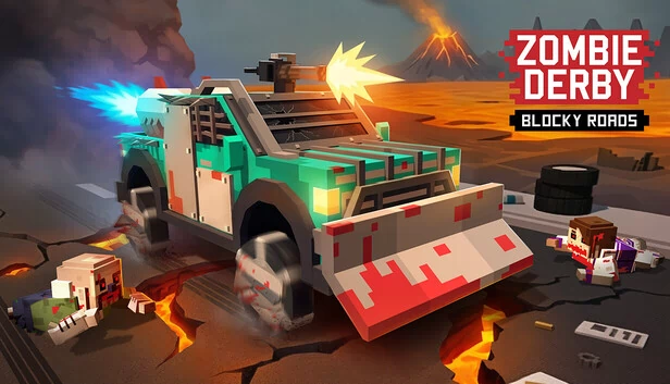僵尸赛车：方块之路（Zombie Derby: Blocky Roads） 游戏封面