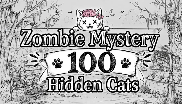 僵尸谜案：100只隐藏猫咪（Zombie Mystery: 100 Hidden Cats） 游戏封面