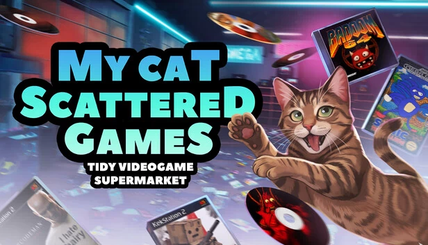 MY CAT SCATTERED GAMES: Tidy Videogame Supermarket 游戏封面