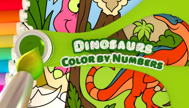 按数字填色 - 恐龙（Color by Numbers - Dinosaurs） 游戏封面