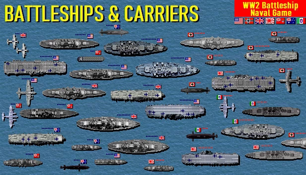 战舰与航母 - 二战战舰游戏（Battleships and Carriers - WW2 Battleship Game） 游戏封面