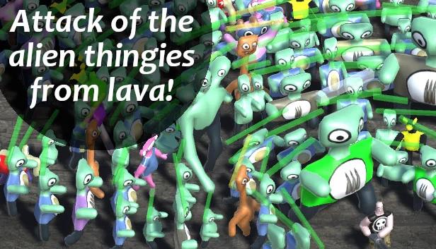 来自熔岩的外星小怪袭击！（Attack of the alien thingies from lava!） 游戏封面
