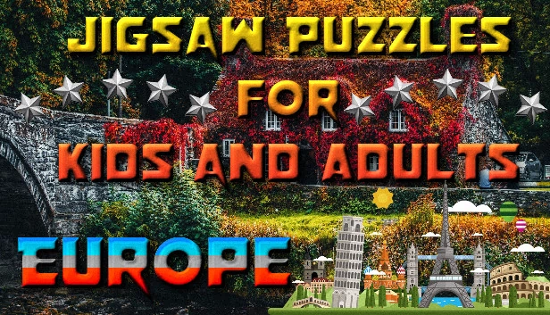 儿童与成人拼图 - 欧洲(Jigsaw Puzzles for Kids and Adults - Europe) 游戏封面